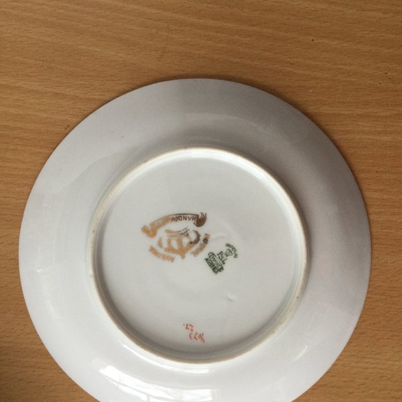 vintage Imperial PSL Austria Empire Hand painted plate 7" diameter grapes gold - Picture 4 of 4